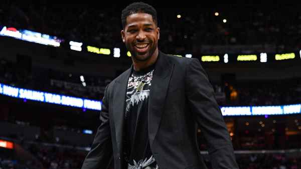 Tristan Thompson All Smiles at Cavaliers Game in Miami: Pics