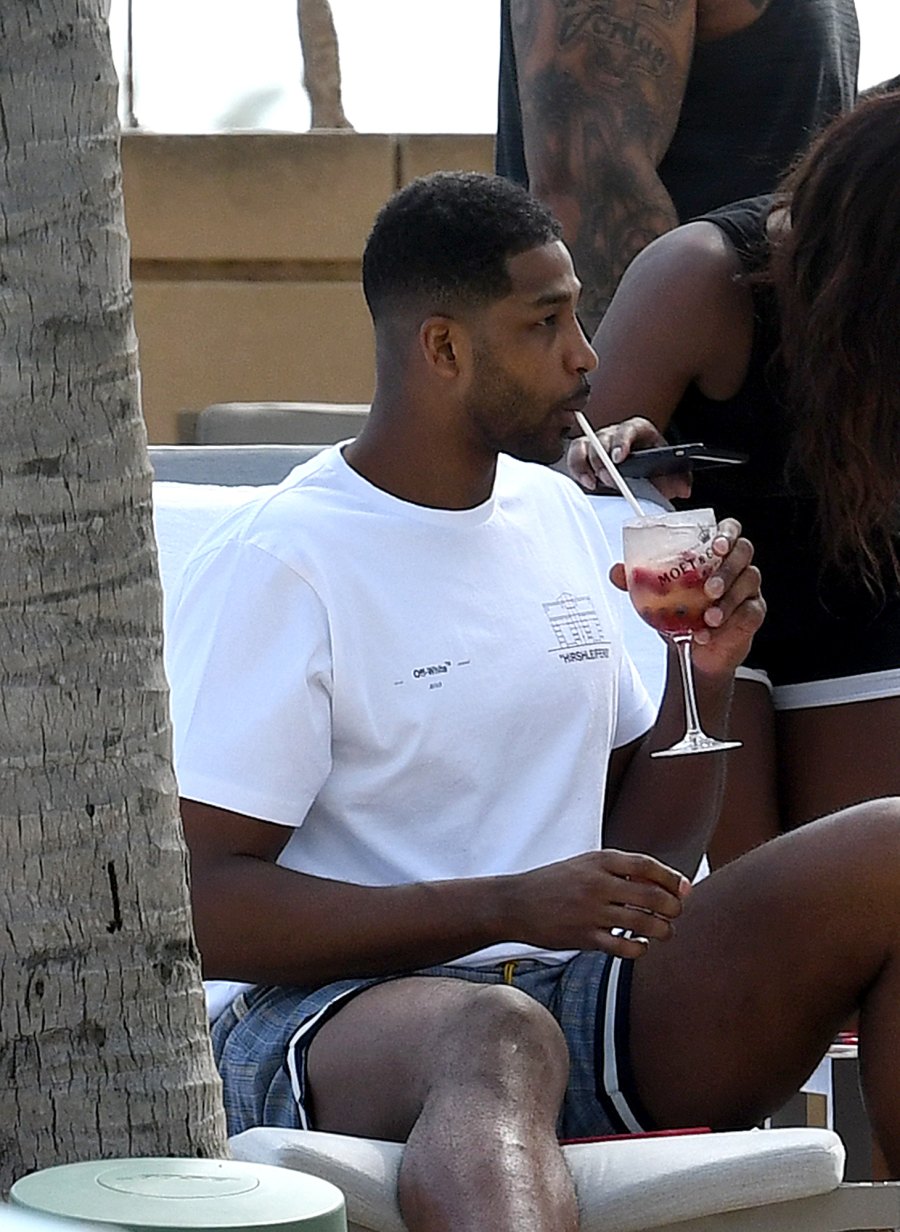 Tristan Thompson Relaxes At Pool Party After Khloe K Split Pics