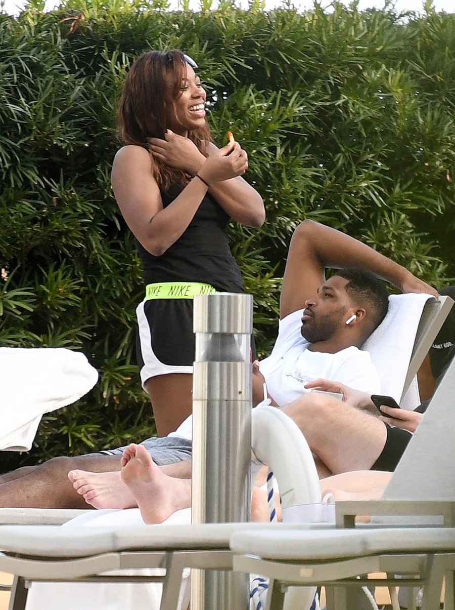 Tristan Thompson Relaxes at Pool Party With Multiple Women After Khloe Kardashian Split