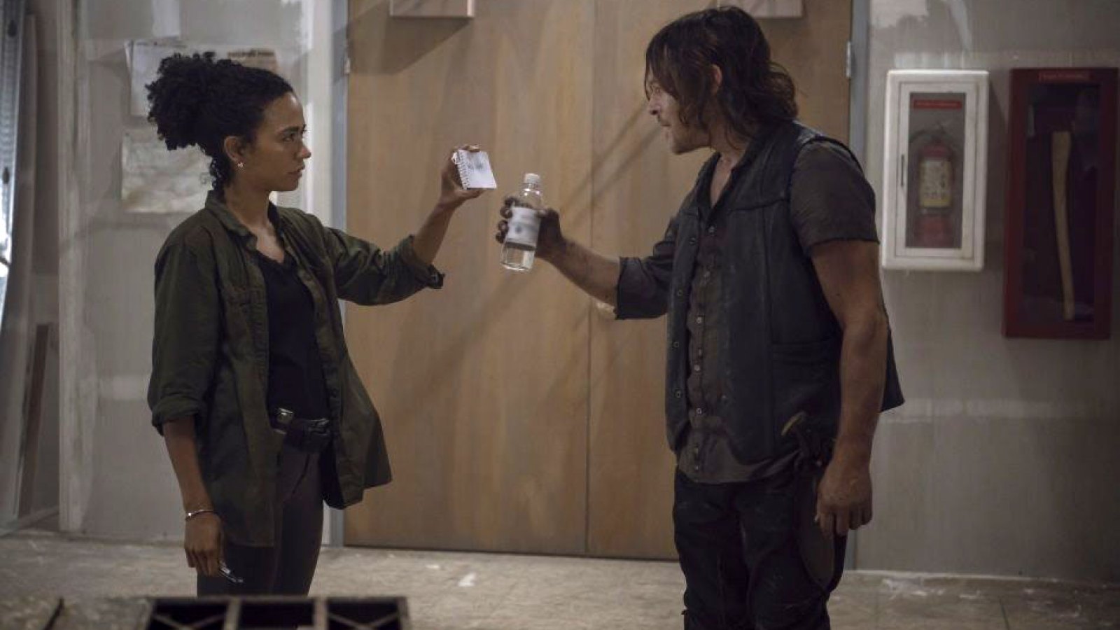 Walking Dead Norman Reedus and Lauren Ridloff on their character ship