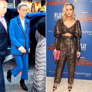 Brie Larson Rocked a Daytime and Evening Pantsuit — Here's How to Get the Look