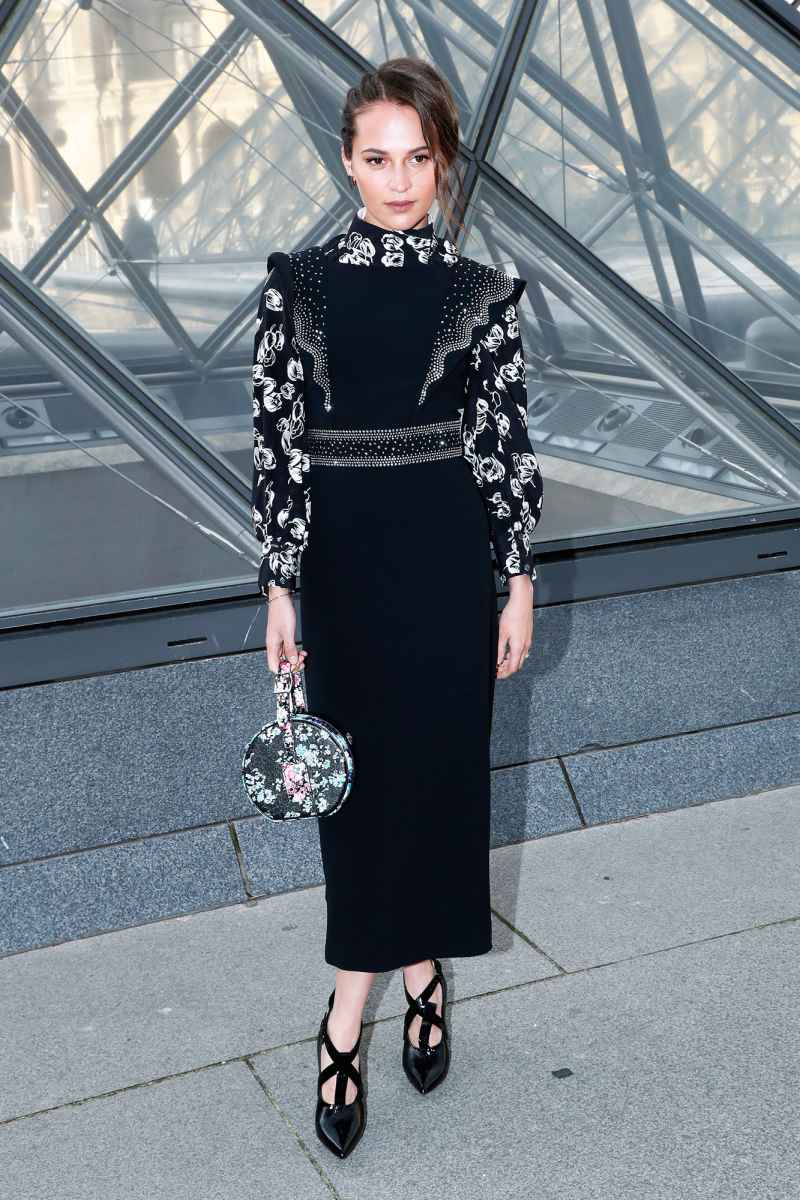 Alicia Vikander Stars Closed Out Paris Fashion Week on a Sartorial High Note
