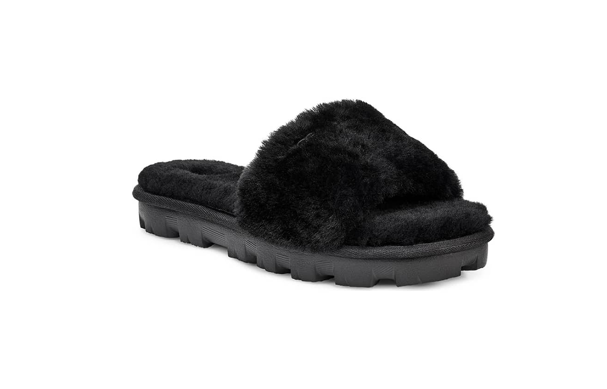 These Super Fluffy Sandals Are Uggs But With Shearling for Spring