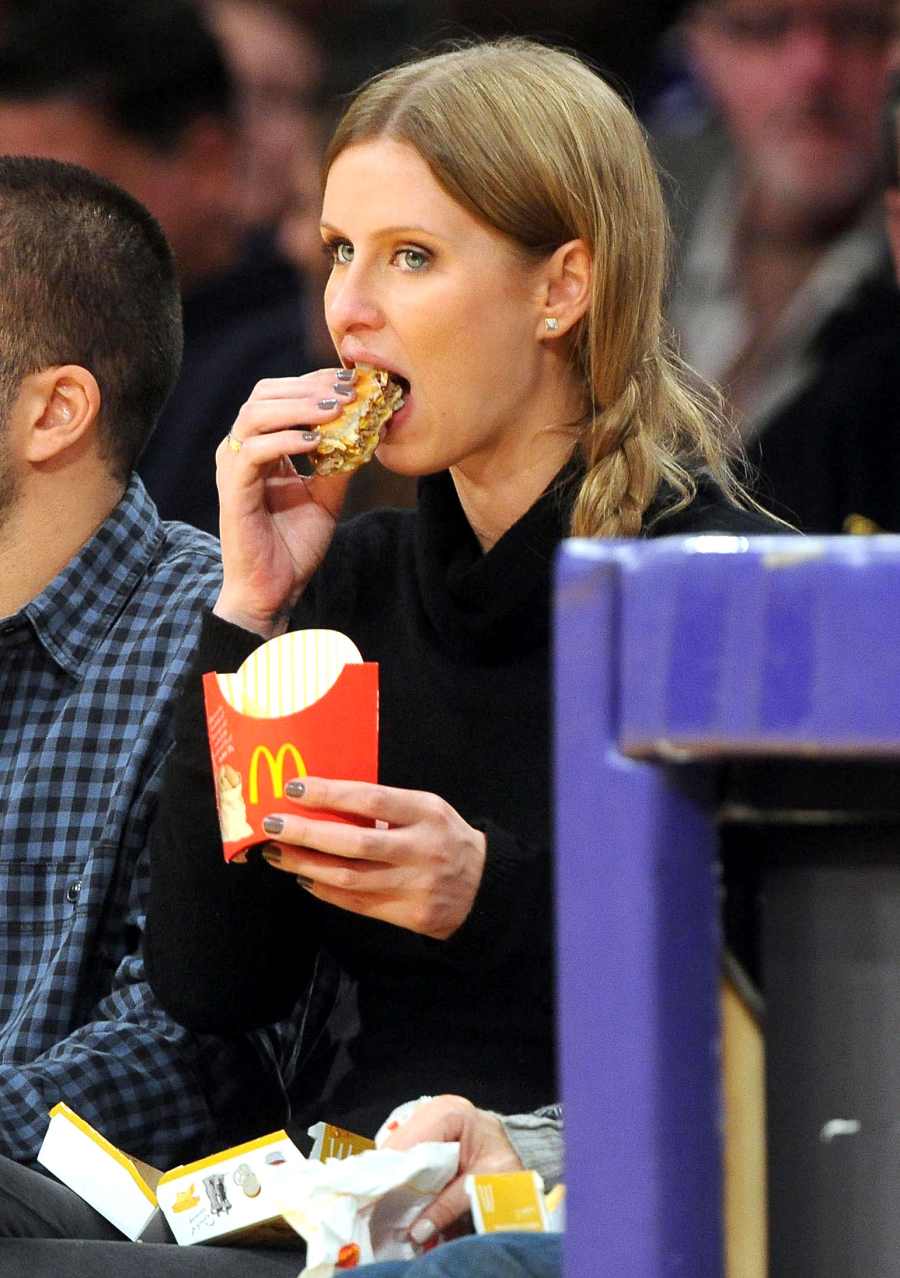 Celebs Eating Courtside