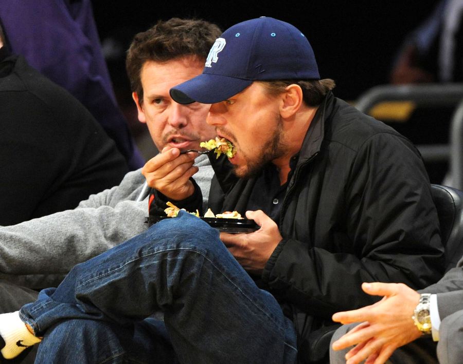 Celebs Eating Courtside