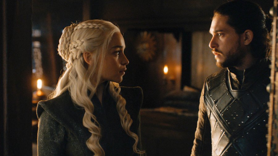 Game of Thrones braids hairstyles hair Emilia Clarke, Kit Harington