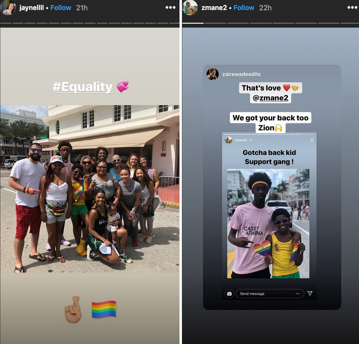 Gabrielle Union Supports Dwyane Wade’s 11-Year-Old Son at Pride Parade - WSTale.com1182 x 1134