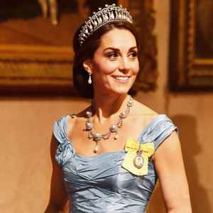 Crown Duchess Kate middleton crown jewels The Imperial State Crown blue dress state dinner