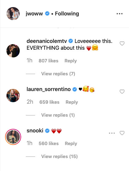 JWoww&rsquo;s &lsquo;Jersey Shore&rsquo; Pals Show Support for Her New Boyfriend As They Visit Harry Potter World Instagram Comments