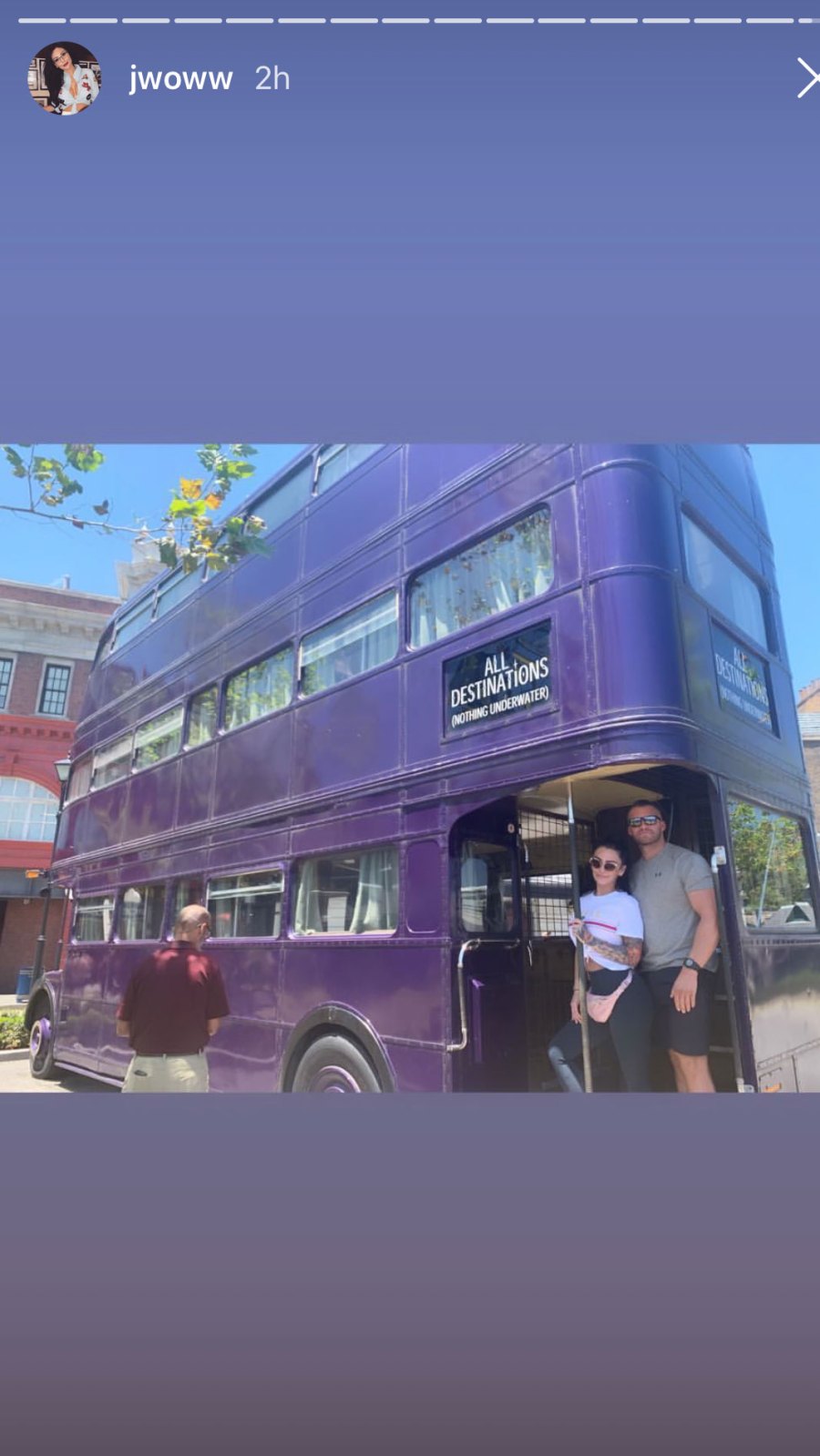 JWoww’s ‘Jersey Shore’ Pals Show Support for Her New Boyfriend As They Visit Harry Potter World Instagram Diagon Alley Jwoww and Zack Clayton Carpinello