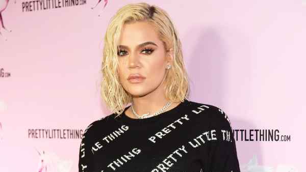 khloe kardashian prettylittlething black sweater black leather leggings west hair blonde