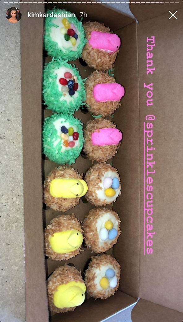 Kim Kardashian Easter Cupcakes