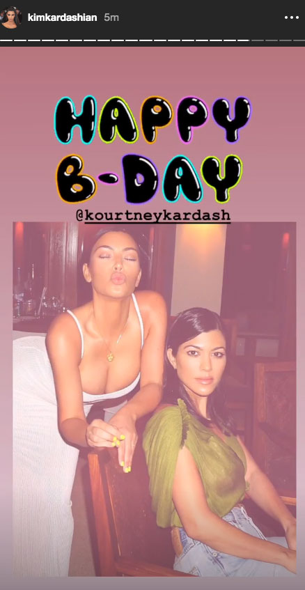 Kim Kardashian Tribute to Kourtney Kardashian on Her 40th Birthday