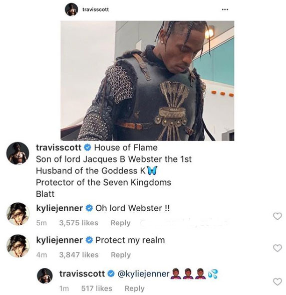 Kylie Jenner and Travis Scott Flirty Instagram