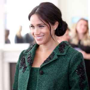 Meghan Markle Green Jacket Still Pregnant