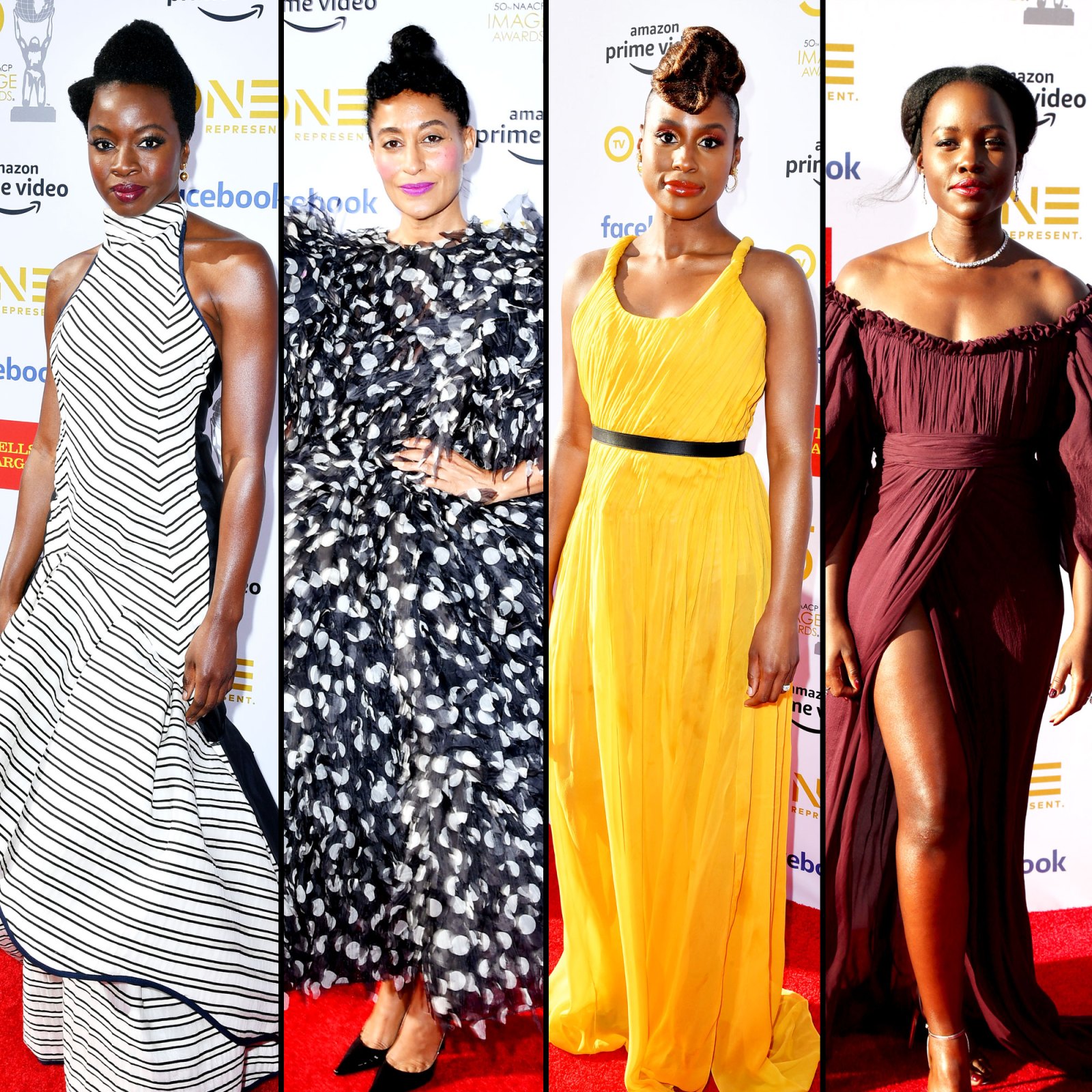 Danai Gurira Tracee Ellis Ross Issa Rae Lupita Nyong'o See the Stars at the NAACP Image Awards