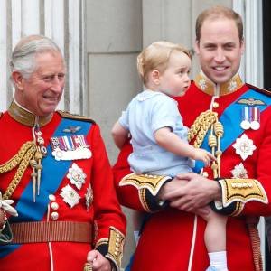Camilla, Duchess of Cornwall, Prince Charles, Prince of Wales, Prince William, Duke of Cambridge, Prince George of Cambridge, Catherine, Duchess of Cambridge and Queen Elizabeth II