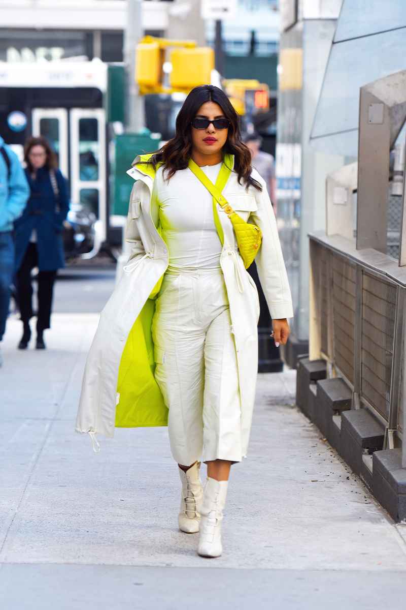 Priyanka Chopra spring style outfits white neon green