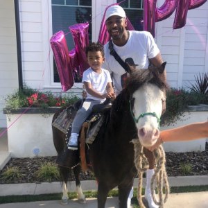 Tristan Thompson Spends Quality Time With Son Prince at Pals Birthday Party