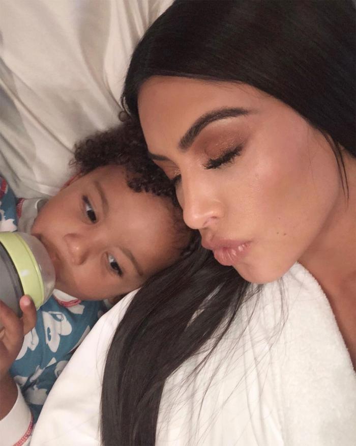 Kim Kardashian's Reaction to Son Having Reaction