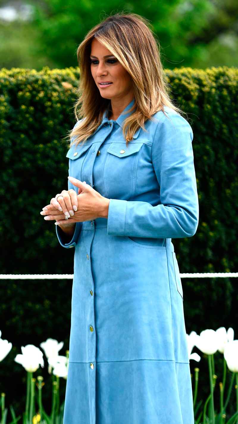 Melania Trump Heads to the Easter Egg Roll in a $5,000 Michael Kors Dress