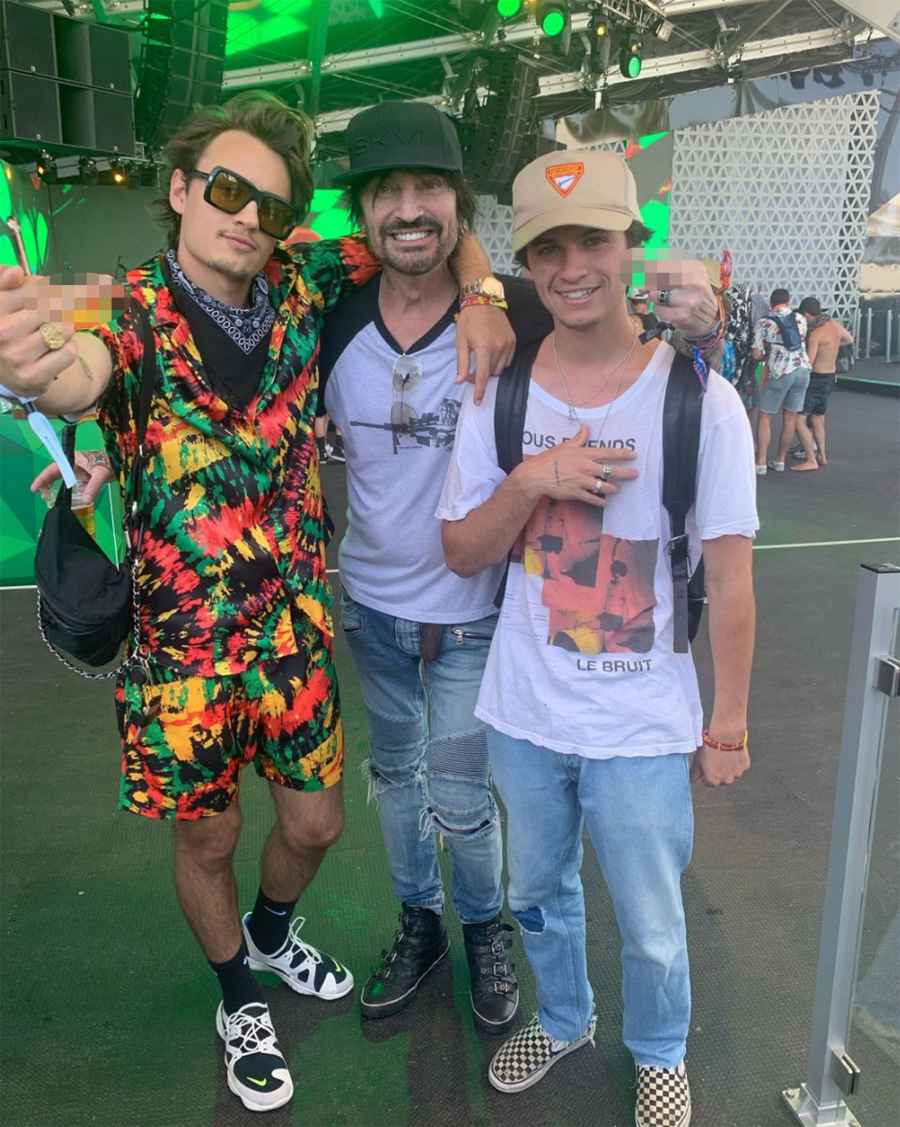 tommy lee coachella Tommy, Brandon and Dylan Lee