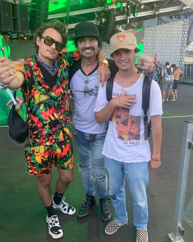 tommy lee coachella Tommy, Brandon and Dylan Lee