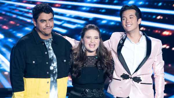 Alejandro Aranda, Madison Vandenburg, and Laine Hardy American Idol Finalists