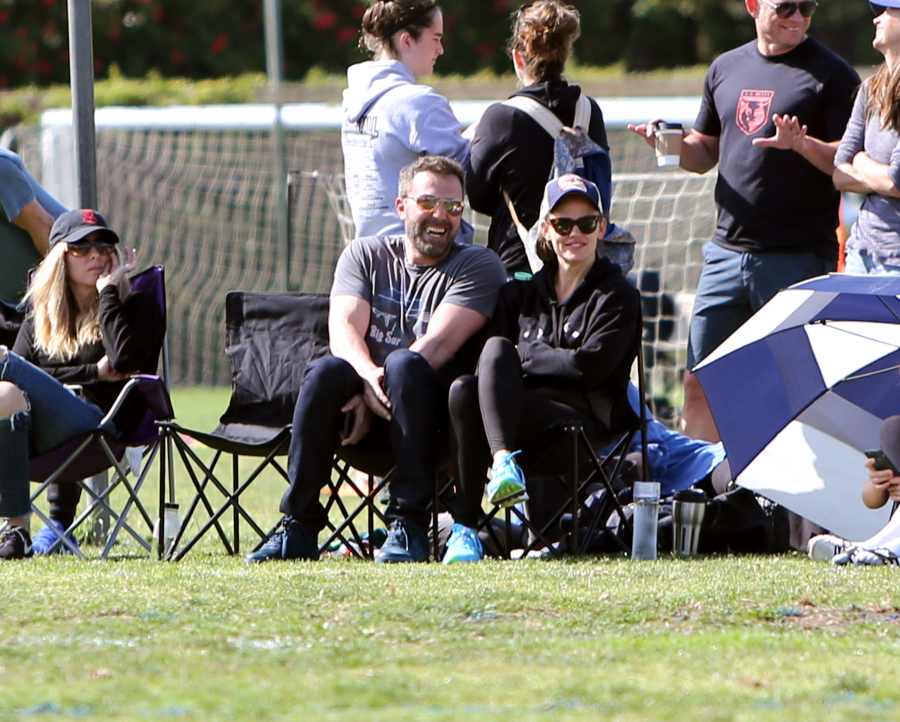 Ben Affleck Laughs With Ex Jennifer Garner at Kid's Sports Game