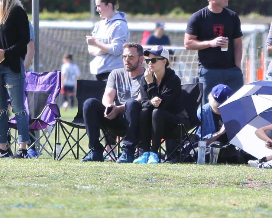 Ben Affleck Laughs With Ex Jennifer Garner at Kid's Sports Game