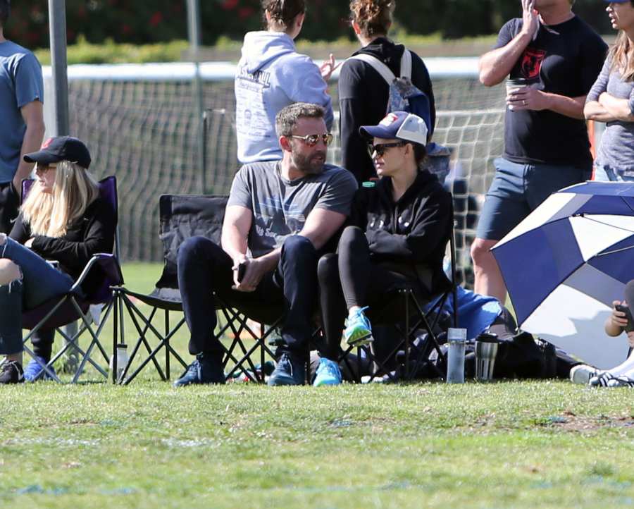 Ben Affleck Laughs With Ex Jennifer Garner at Kid's Sports Game