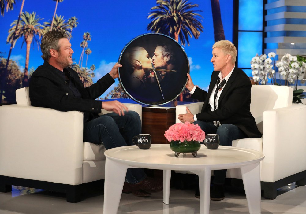 Blake Shelton Reveals How Gwen Stefani Reacted to Ellen DeGeneres' Proposal Clock