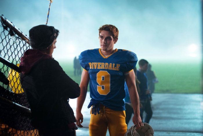 Cole Sprouse and KJ Apa Riverdale High School Football