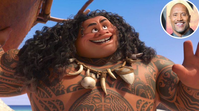 Dwayne Johnson Maui Moana Voice Over Disney and Pixar Characters