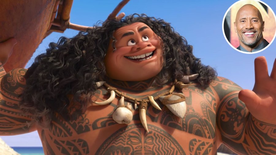Dwayne Johnson Maui Moana Voice Over Disney and Pixar Characters