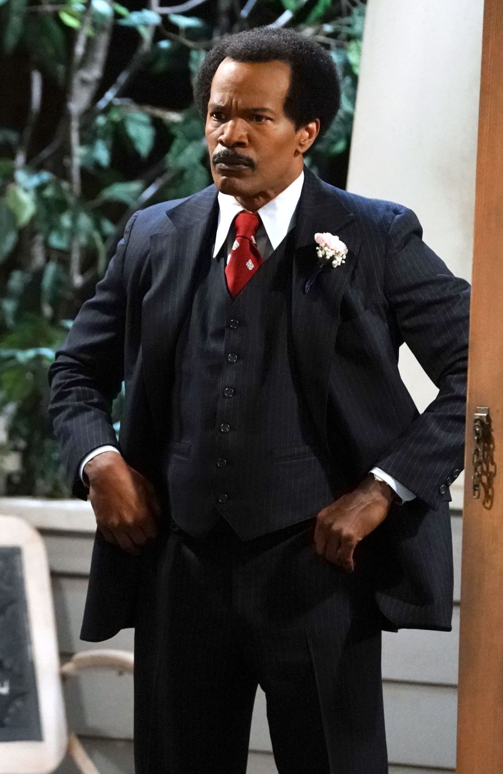 Jamie Foxx Flubs Line and Breaks Character as George Jefferson on ‘All in the Family’ Live Special