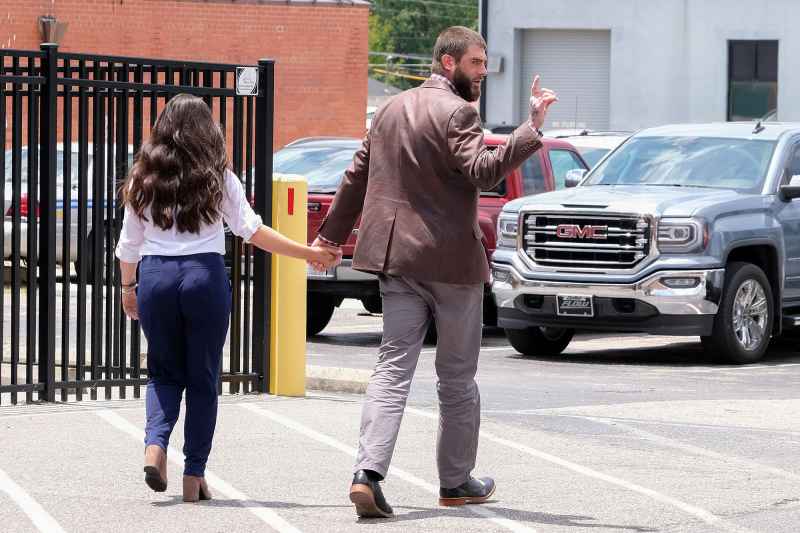 Jenelle Evans and David Easona Leave Court Holding Hands