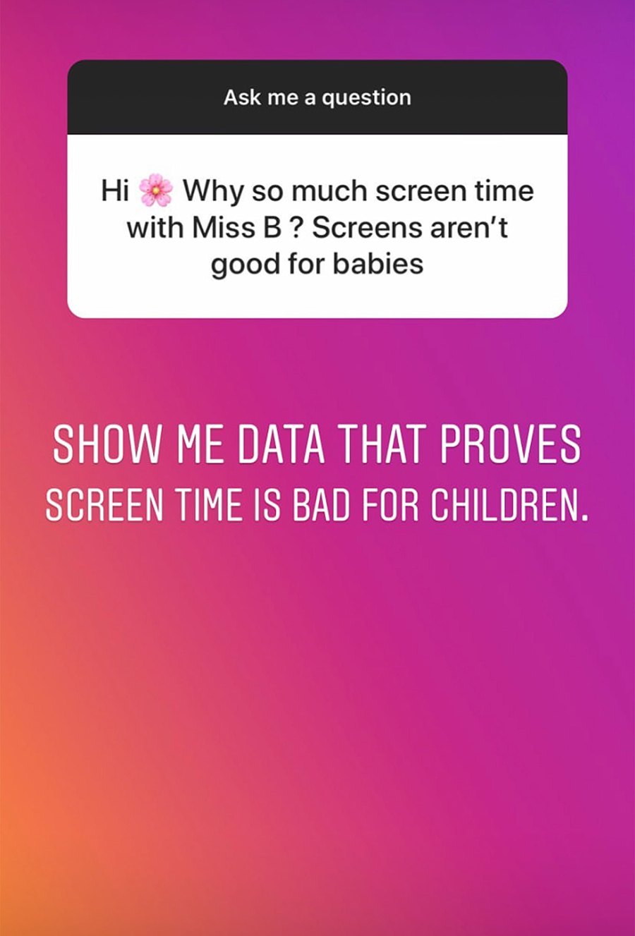 Jenna Jameson Batel Motherhood Q&A Screen Time