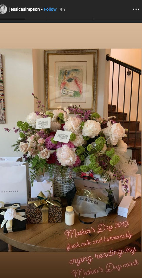 Jessica Simpson Spends Mother's Day 2019 'Hormonally Crying' Mother day gifts