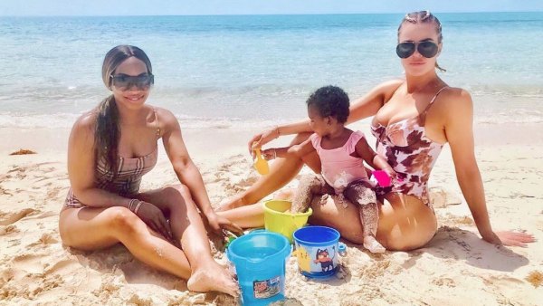 Khloe Kardashian and Daughter True Hit the Beach in Turks and Caicos