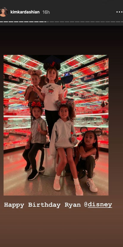 Kim Kardashian Takes North and Saint to Disneyland After Welcoming Baby No. 4