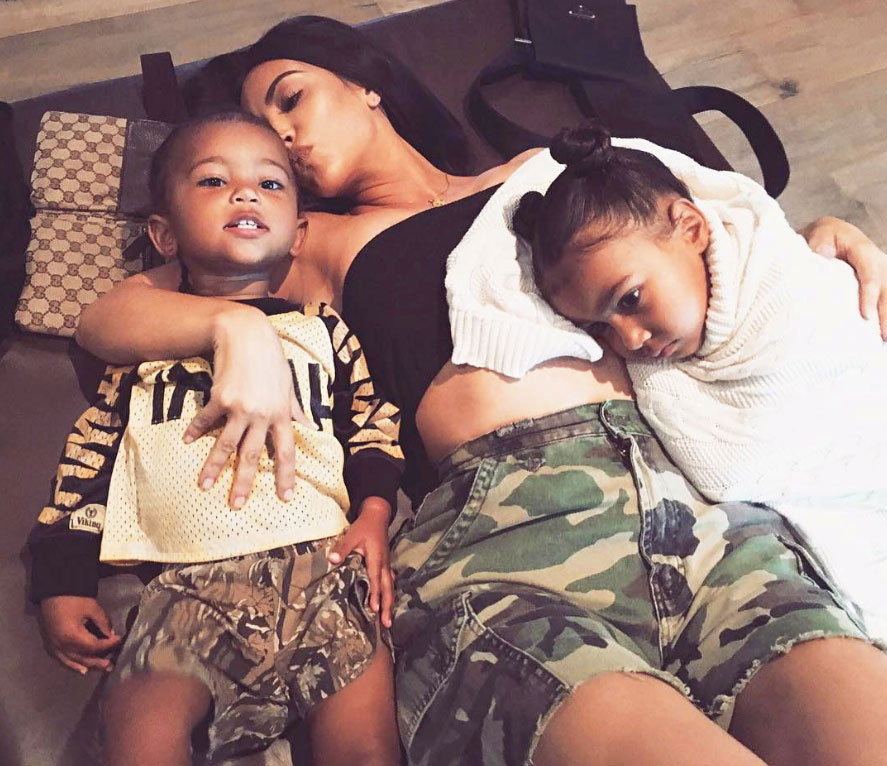 Kim Kardashian Takes North and Saint to Disneyland After Welcoming Baby No. 4