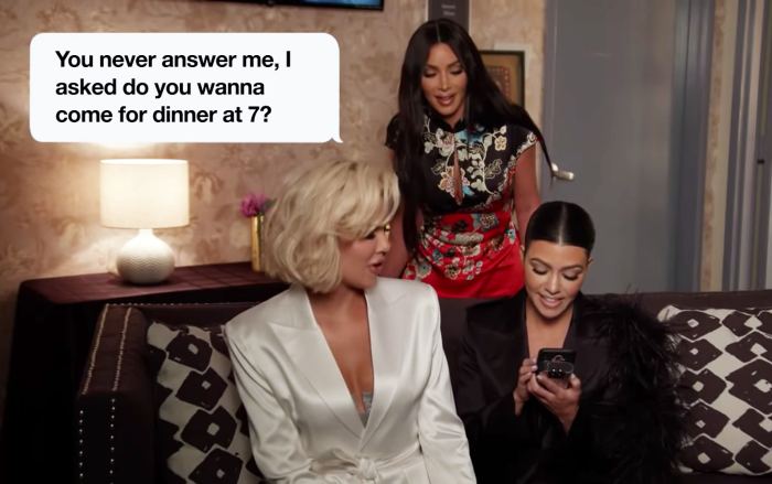 Kourtney Kardashian Texts Moms Jimmy Kimmel Live