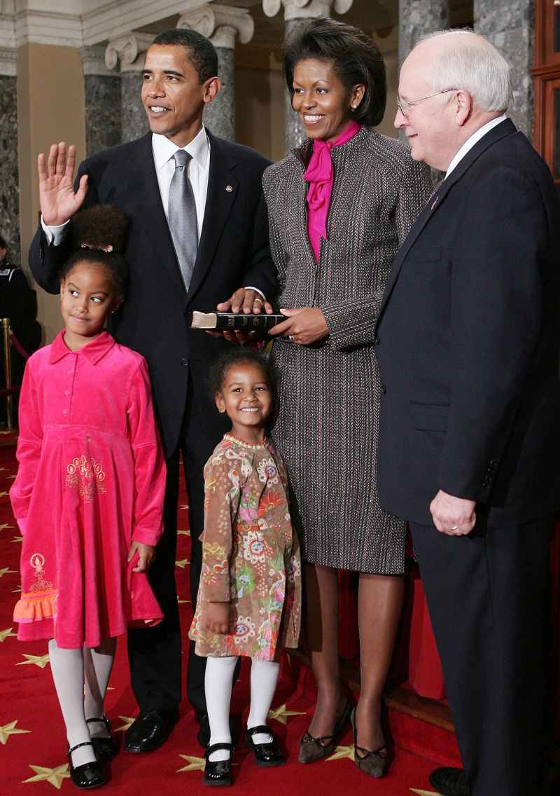 Barack Obama Michelle Obama Dick Cheney Malia and Sasha Obama Family Gallery