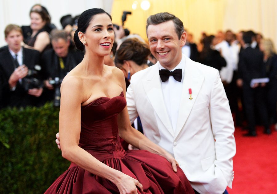 Sarah Silverman (L) and Michael Sheen See the Hollywood Couples Who Have Made Their Red Carpet Debut at the Met Gala