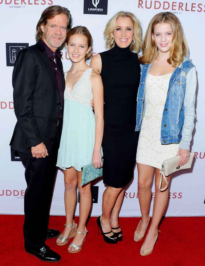 William-H.-Macy,-daughter-Georgia-Macy,-Actress-Felicity-Huffman-and-daughter-Sophia-Macy