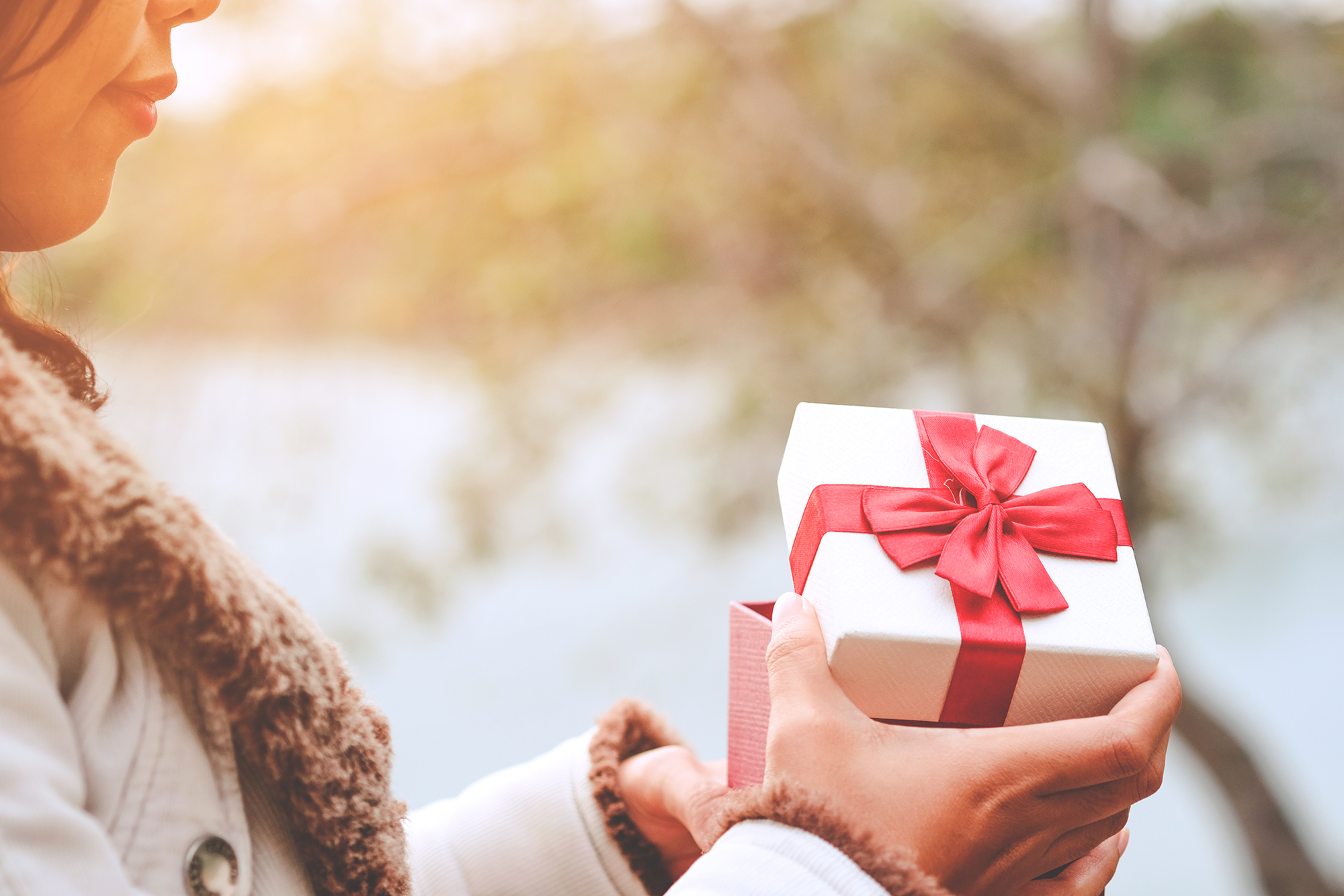 Woman Holding Gift