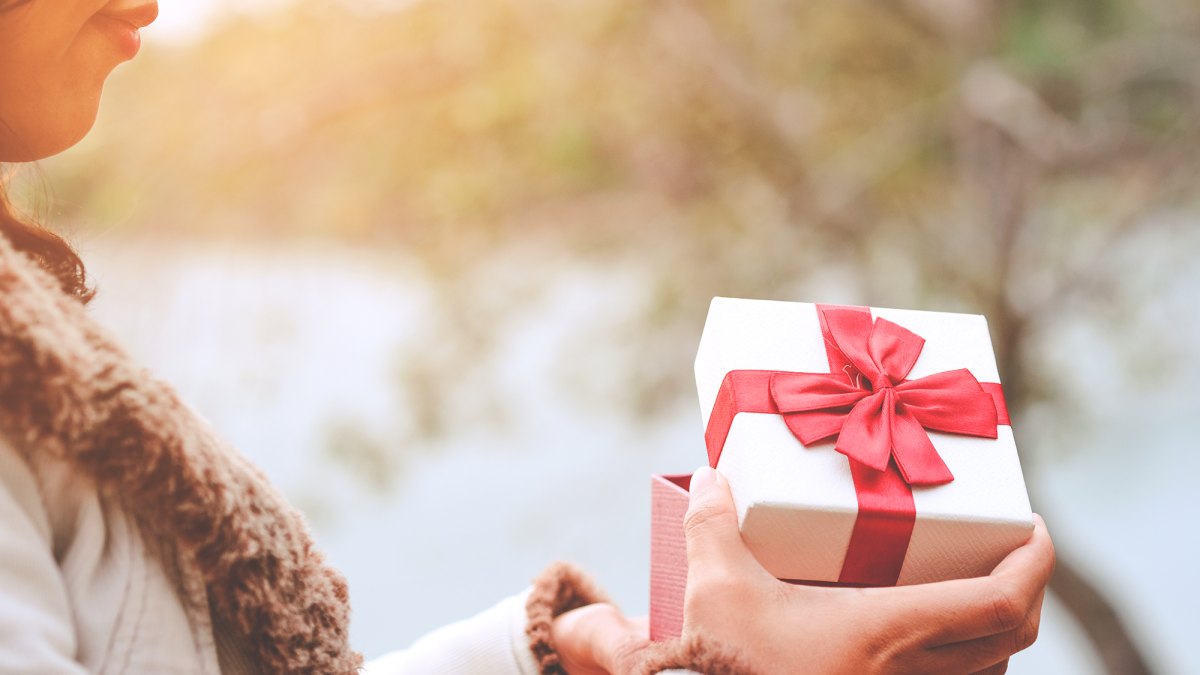 Woman Holding Gift