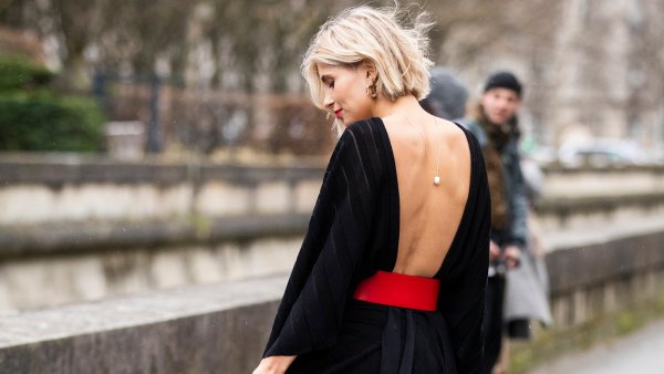 Woman in Black Dress