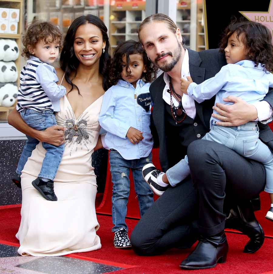 Zoe-Saldana-with-her-husband,-Marco-Perego-and-their-children,-Bowie-Ezio-Perego-Saldana,-Cy-Aridio-Perego-Saldana-and-Ezio-Perego